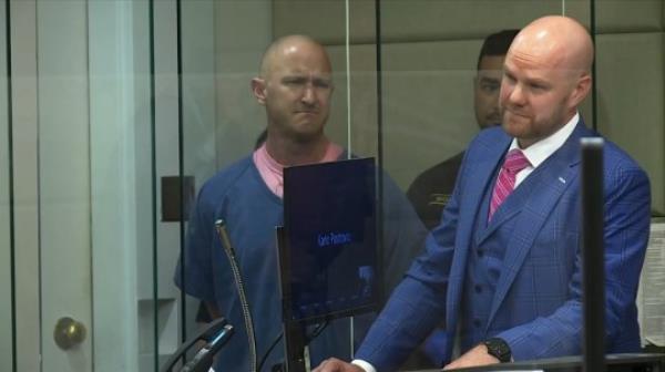 Alaska Airlines pilot Joseph Emerson (left) appears in court on 83 counts of attempted murder for trying to shut down plane's engine while allegedly high on mushrooms