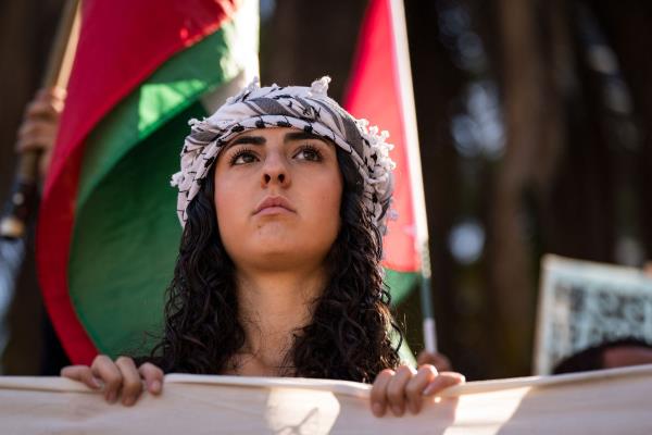 Supporters of Palestine gather for a march in San Francisco, California, U.S., Nov. 12, 2023. (AFP Photo)