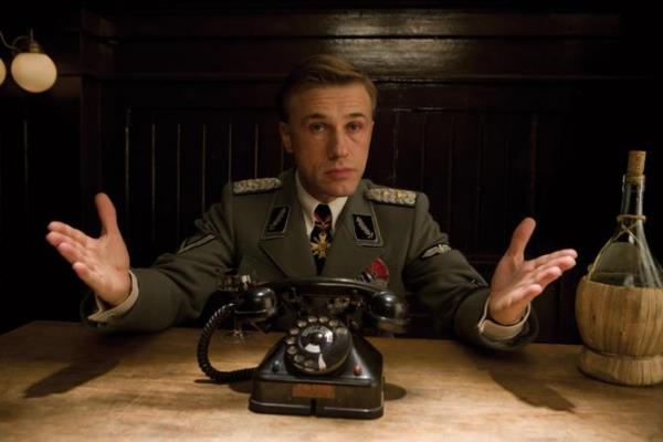 The film’s first shot shows what appears to be pure domestic co<em></em>ntentment — a French farmer and his family in 1941. Then SS Colo<em></em>nel Hans Landa (Christoph Waltz) arrives. The utterly chilling scene that follows is superbly masterminded by Quentin Tarantino.